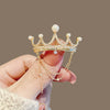 Alloy Crown Shaped Electroplated Brooch For Women Tassel Corsage Coat Suit Accessories