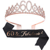 Alloy Crystal Birthday Crown Shoulder Belt Set Of 2 With Geometric Style And Electroplating Treatment