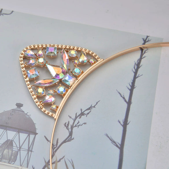 Alloy Crystal Cat Ears Headband Hair Accessories Electroplated Cute Women's