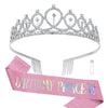 Alloy Crystal Crown Electroplating Minimalist Geometric Style For Women