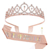 Alloy Crystal Crown Electroplating Minimalist Geometric Style For Women