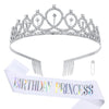 Alloy Crystal Crown Electroplating Minimalist Geometric Style For Women