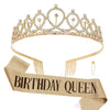 Alloy Crystal Crown Electroplating Minimalist Geometric Style For Women