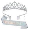 Alloy Crystal Crown Electroplating Minimalist Geometric Style For Women