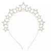 Alloy Crystal Crown Headband Hair Accessories With Antlers Stars Snowflake For Women Electroplated Animal Style