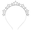 Alloy Crystal Crown Headband Hair Accessories With Antlers Stars Snowflake For Women Electroplated Animal Style