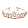 Alloy Crystal Crown Headband Light Luxury Style With Printed Pattern And Electroplating Treatment For Women