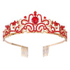 Alloy Crystal Crown Women's Hair Accessories With Electroplating Point Drill