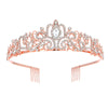 Alloy Crystal Crown Women's Hair Accessories With Electroplating Point Drill