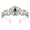 Alloy Crystal Crown Women's Hair Accessories With Electroplating Point Drill
