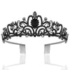 Alloy Crystal Crown Women's Hair Accessories With Electroplating Point Drill