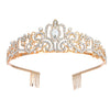 Alloy Crystal Crown Women's Hair Accessories With Electroplating Point Drill