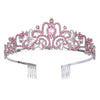 Alloy Crystal Crown Women's Hair Accessories With Electroplating Point Drill