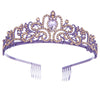 Alloy Crystal Crown Women's Hair Accessories With Electroplating Point Drill
