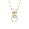Alloy Crystal Flameshaped Perfume Bottle Pendant Necklace With Box Chain For Women Environmentally Friendly