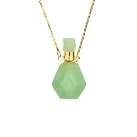 Alloy Crystal Flameshaped Perfume Bottle Pendant Necklace With Box Chain For Women Environmentally Friendly