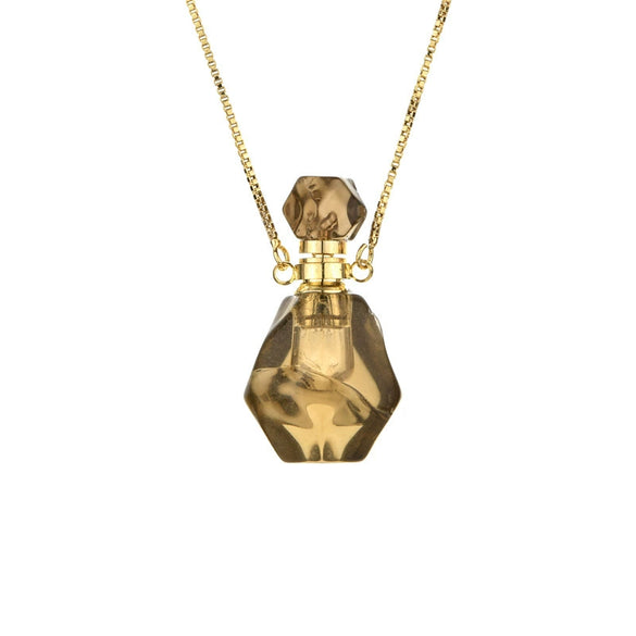 Alloy Crystal Flameshaped Perfume Bottle Pendant Necklace With Box Chain For Women Environmentally Friendly