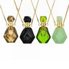 Alloy Crystal Flameshaped Perfume Bottle Pendant Necklace With Box Chain For Women Environmentally Friendly