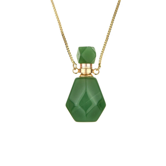 Alloy Crystal Flameshaped Perfume Bottle Pendant Necklace With Box Chain For Women Environmentally Friendly