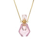 Alloy Crystal Flameshaped Perfume Bottle Pendant Necklace With Box Chain For Women Environmentally Friendly