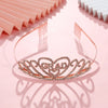 Alloy Crystal Graduation Crown Headband Unisex Simple Style Electroplated Hair Accessories