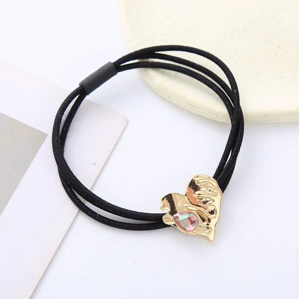Alloy Crystal Hair Band Handmade High Elastic Sweet And Stylish