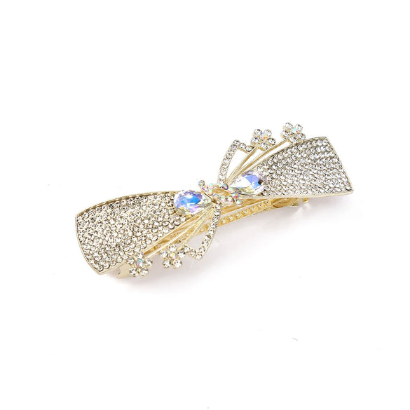 Alloy Crystal Hairpin With Diamond For Women Fresh And Sweet Bow Design