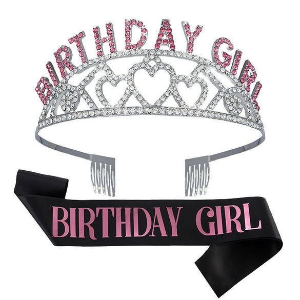 Alloy Crystal Letter Crown Fashion Headband For Women