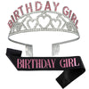 Alloy Crystal Letter Crown Fashion Headband For Women
