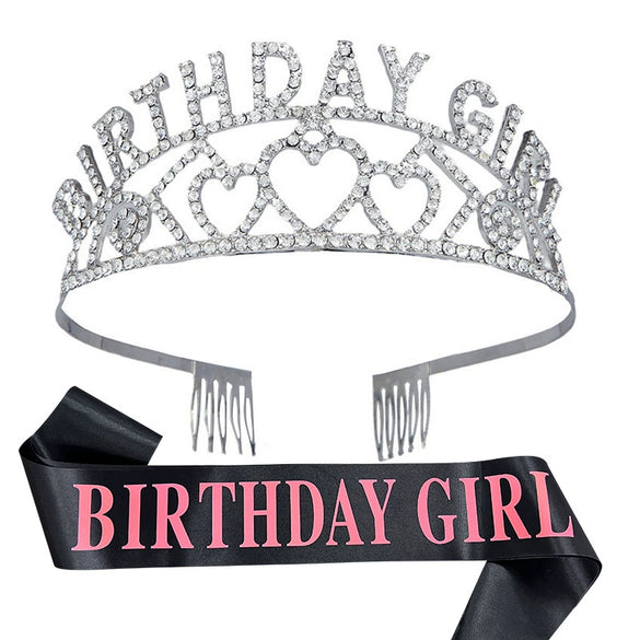 Alloy Crystal Letter Crown Fashion Headband For Women