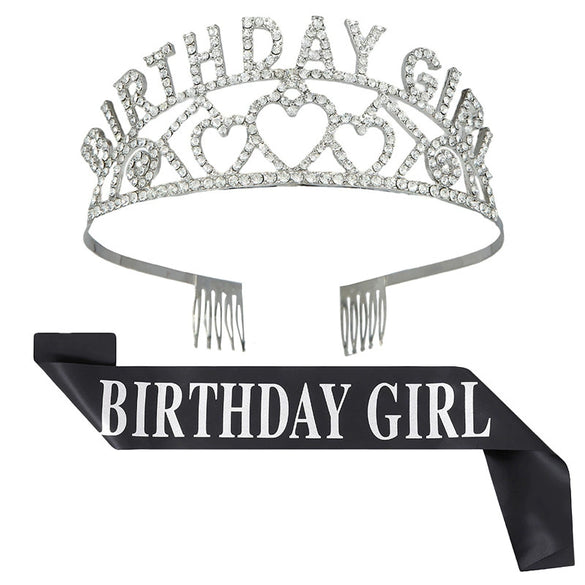 Alloy Crystal Letter Crown Fashion Headband For Women