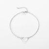Alloy Crystal Love Anklet Heart Shaped Jewelry With Chrysanthemum Pattern