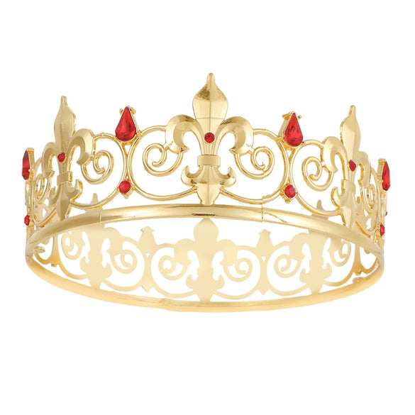 Alloy Crystal Queen Crown Headwear Electroplated For Women