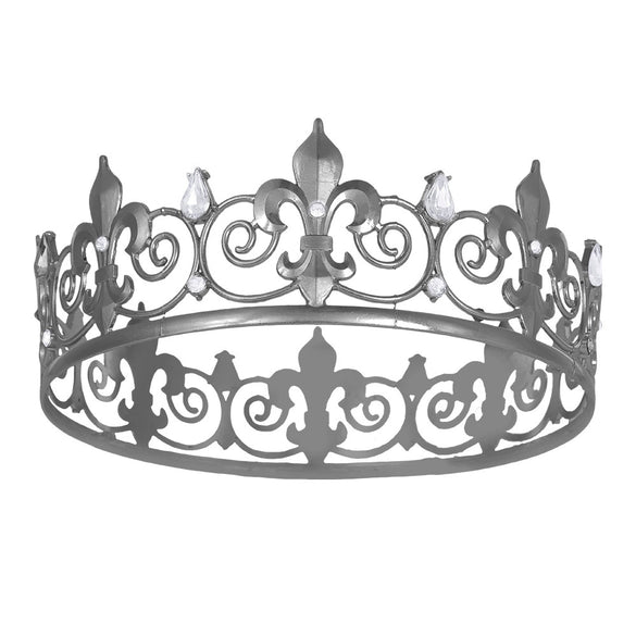 Alloy Crystal Queen Crown Headwear Electroplated For Women