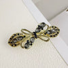 Alloy Crystal Spring Hairpin For Women With Bow Design And Electroplating Processing