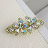 Alloy Crystal Spring Hairpin For Women With Bow Design And Electroplating Processing