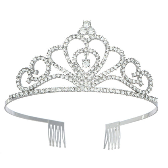 Alloy Crystal Women's Bridal Crown Hair Band With Letter And Text Pattern Electroplated For Party