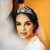 Alloy Crystal Women's Bridal Crown Hair Band With Letter And Text Pattern Electroplated For Party