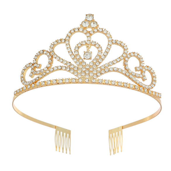 Alloy Crystal Women's Bridal Crown Hair Band With Letter And Text Pattern Electroplated For Party