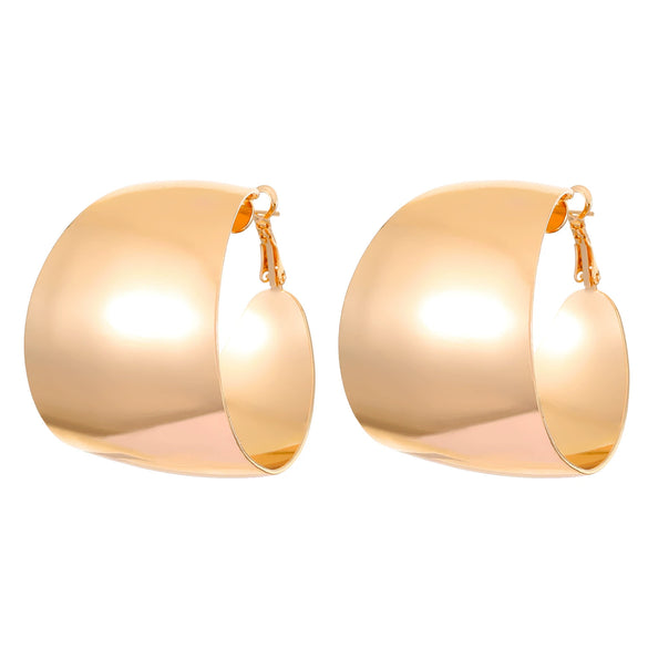Alloy Cshaped Geometric Electroplated Earrings