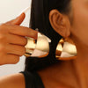 Alloy Cshaped Geometric Electroplated Earrings