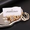 Alloy Cshaped Love Butterfly Ear Clips With Pearls Featuring Heart Geometric Animal And Zodiac Patterns