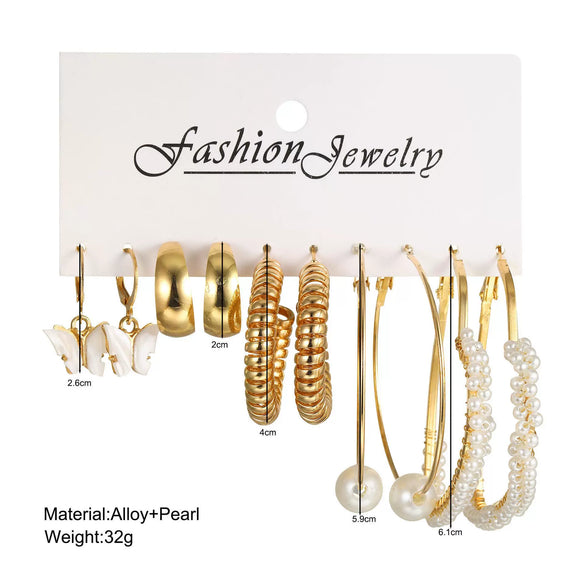 Alloy Cshaped Love Butterfly Ear Clips With Pearls Featuring Heart Geometric Animal And Zodiac Patterns