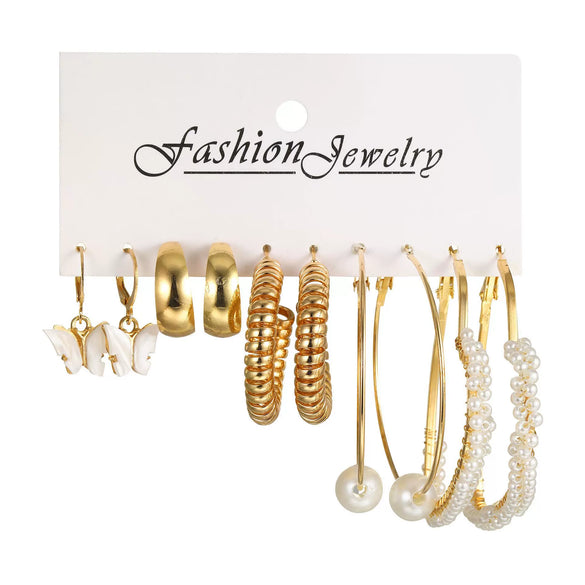 Alloy Cshaped Love Butterfly Ear Clips With Pearls Featuring Heart Geometric Animal And Zodiac Patterns