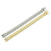 Alloy Cuban Chain Bracelet With Diamond Stitching And Geometric Design Unisex Fashion
