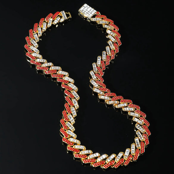 Alloy Cuban Chain Hip Hop Style Geometric Diamond Men's Necklace