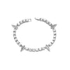 Alloy Cuban Chain Hiphop Style Geometric Diamond Stitching Necklace And Bracelet Jewelry