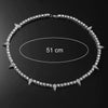 Alloy Cuban Chain Hiphop Style Geometric Diamond Stitching Necklace And Bracelet Jewelry