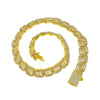 Alloy Cuban Chain Hiphop Style Hletter Hollow Diamond Jewelry Bracelet And Necklace For Men And Women