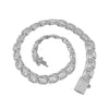 Alloy Cuban Chain Hiphop Style Hletter Hollow Diamond Jewelry Bracelet And Necklace For Men And Women